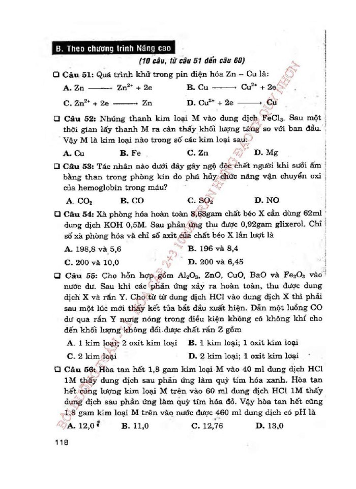 image for page Các công thức giải nhanh trắc nghiệm hóa học