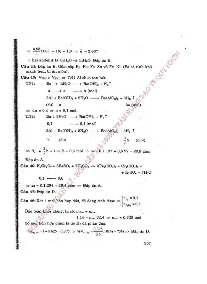 image for page Các công thức giải nhanh trắc nghiệm hóa học