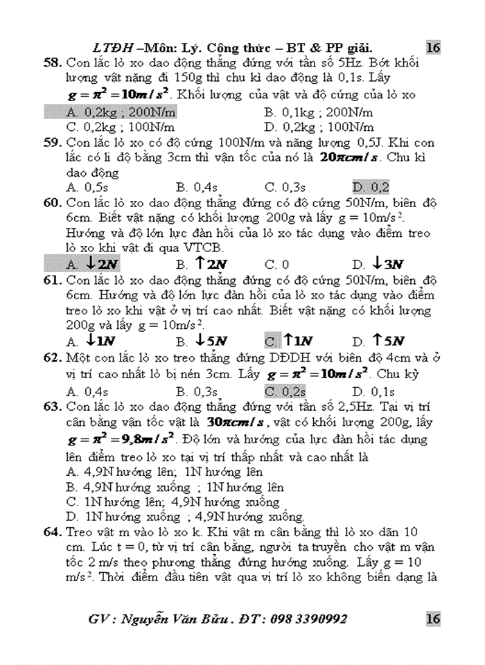 image for page Các dạng bài tập phương pháp giải dao động điều hòa