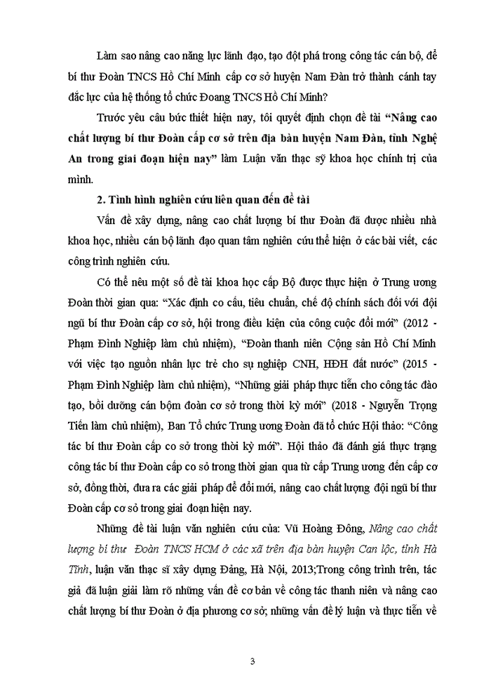 image for page Nâng cao chất lượng bí thư Đoàn cấp cơ sở trên địa bàn huyện Nam Đàn, tỉnh Nghệ An trong giai đoạn hiện nay
