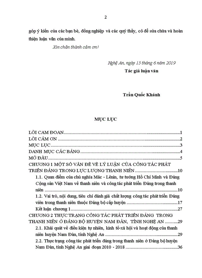 image for page Nâng cao chất lượng công tác phát triển đảng viên trong thanh niên ở đảng bộ huyện nam đàn, tỉnh nghệ an giai đoạn hiện nay