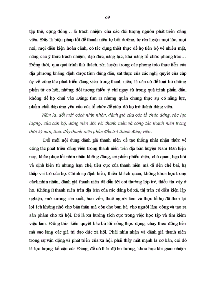 image for page Nâng cao chất lượng công tác phát triển đảng viên trong thanh niên ở đảng bộ huyện nam đàn, tỉnh nghệ an giai đoạn hiện nay