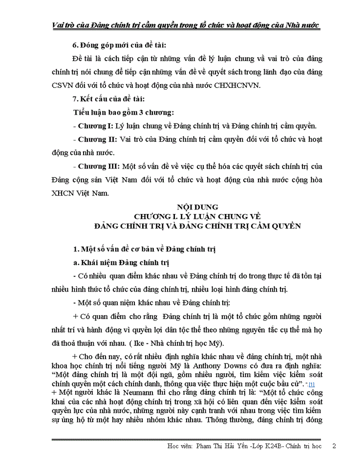 image for page Vai trò của Đảng chính trị cầm quyền trong tổ chức và hoạt động của Nhà nước