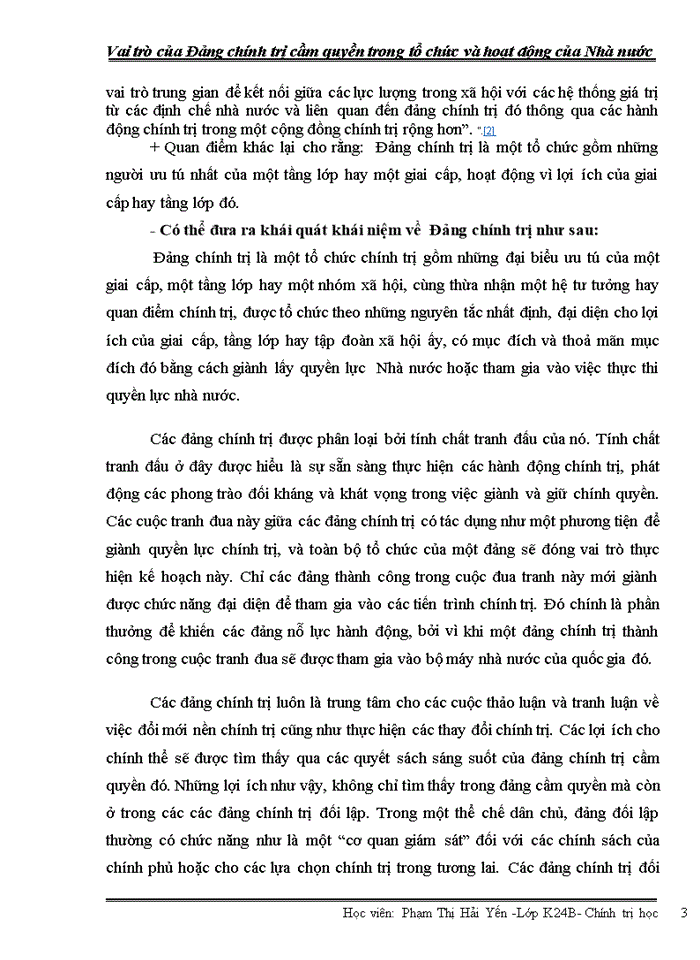 image for page Vai trò của Đảng chính trị cầm quyền trong tổ chức và hoạt động của Nhà nước