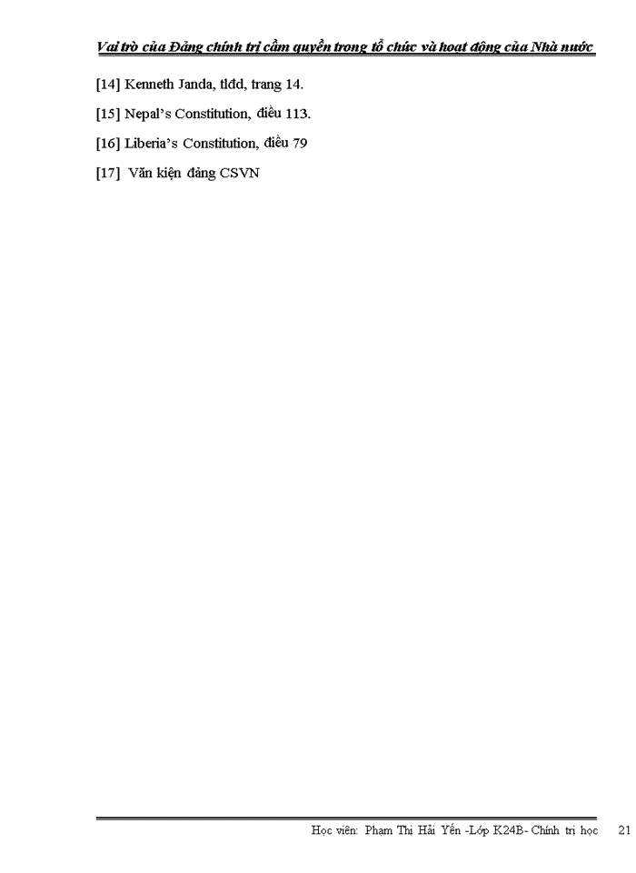 image for page Vai trò của Đảng chính trị cầm quyền trong tổ chức và hoạt động của Nhà nước