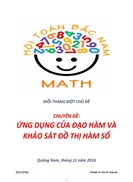 Ứng dụng của đạo hàm và khảo sát đồ thị hàm số