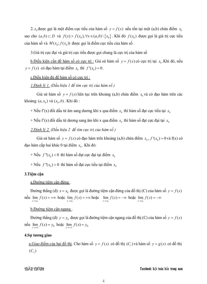 image for page Ứng dụng của đạo hàm và khảo sát đồ thị hàm số