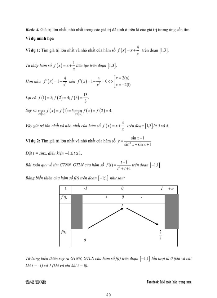 image for page Ứng dụng của đạo hàm và khảo sát đồ thị hàm số