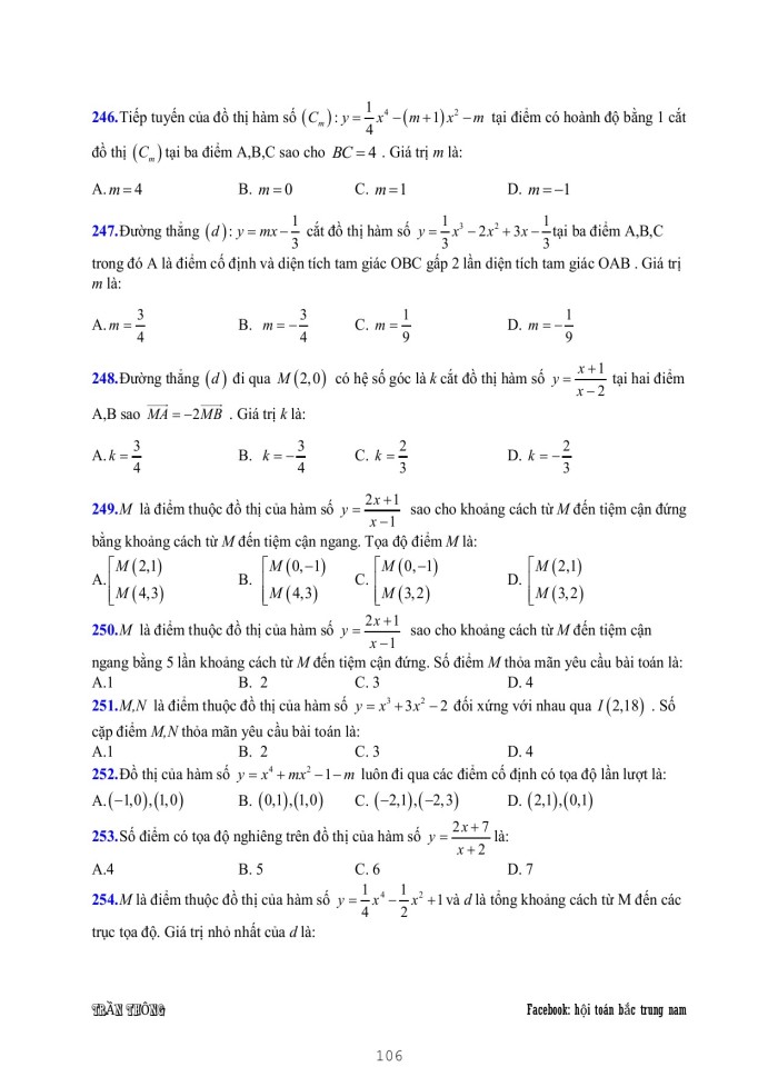 image for page Ứng dụng của đạo hàm và khảo sát đồ thị hàm số