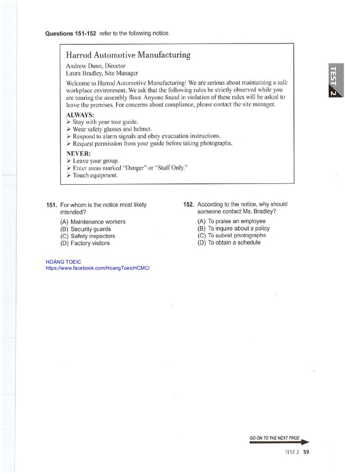 image for page 10 tests reading ets toeic