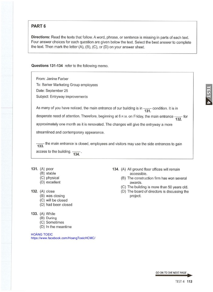 image for page 10 tests reading ets toeic