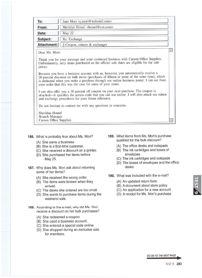 image for page 10 tests reading ets toeic