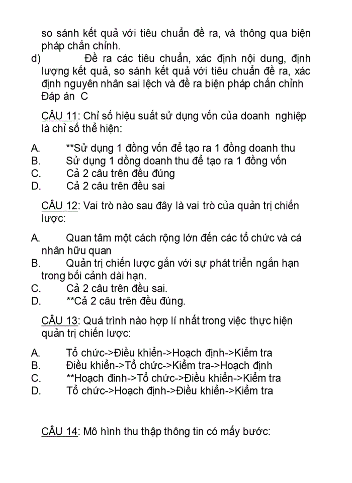 image for page Bộ đáp án môn quản trị chiến lược