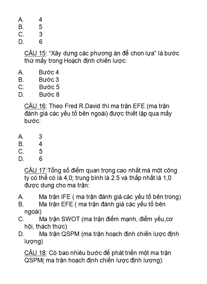 image for page Bộ đáp án môn quản trị chiến lược