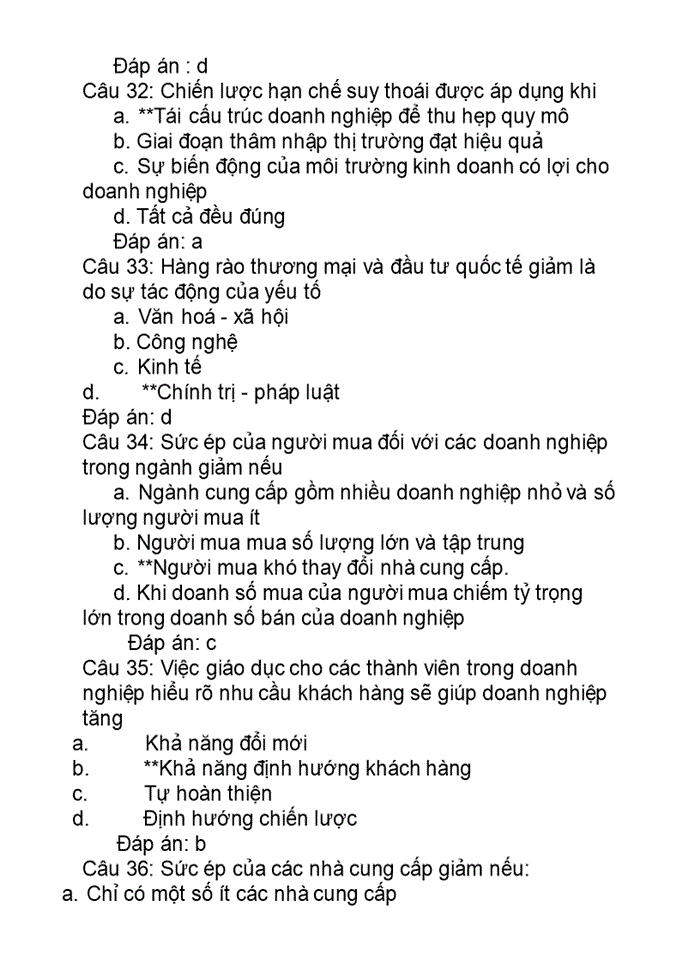 image for page Bộ đáp án môn quản trị chiến lược