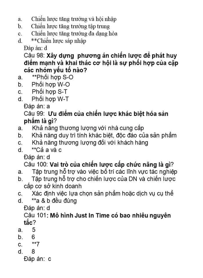 image for page Bộ đáp án môn quản trị chiến lược