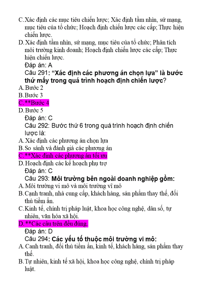 image for page Bộ đáp án môn quản trị chiến lược