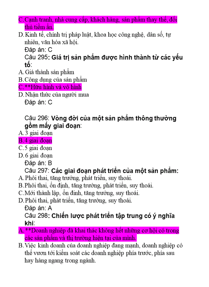 image for page Bộ đáp án môn quản trị chiến lược