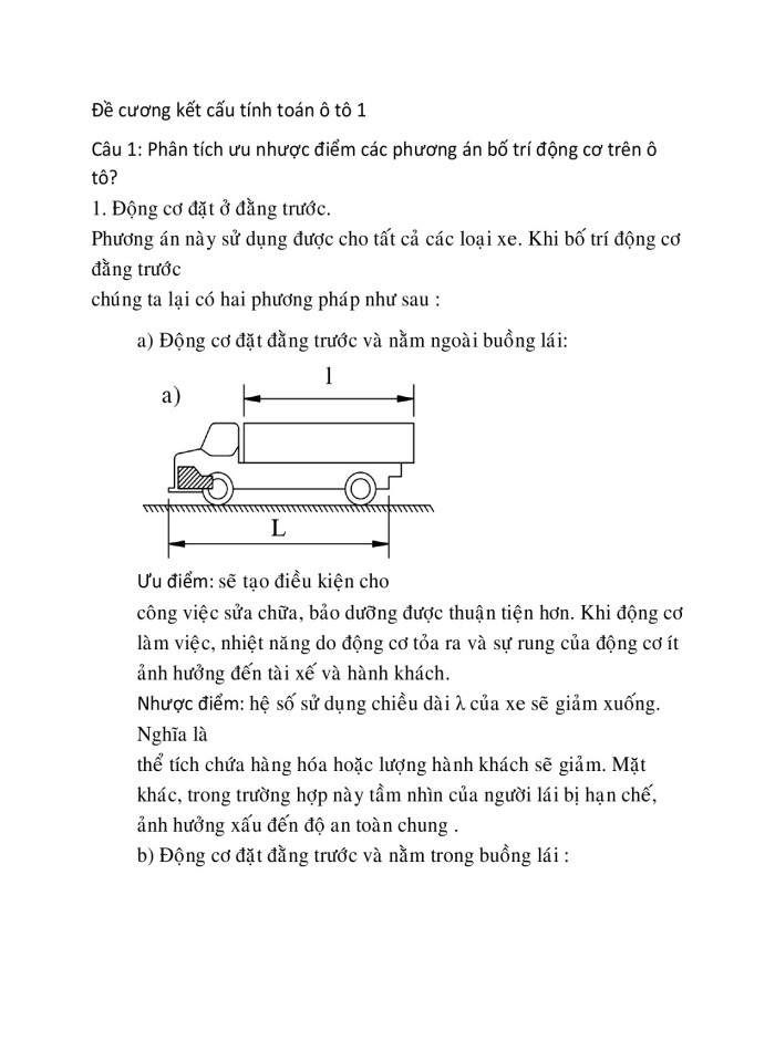 image for page Đề cương kết cấu tính toán ô tô