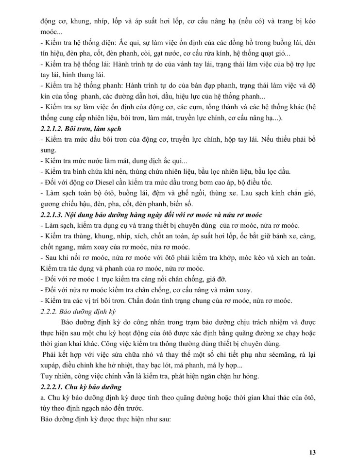 image for page Tài liệu học tập học phần công nghệ sửa chữa - bảo dưỡng & chẩn đoán kỹ thuật ô tô