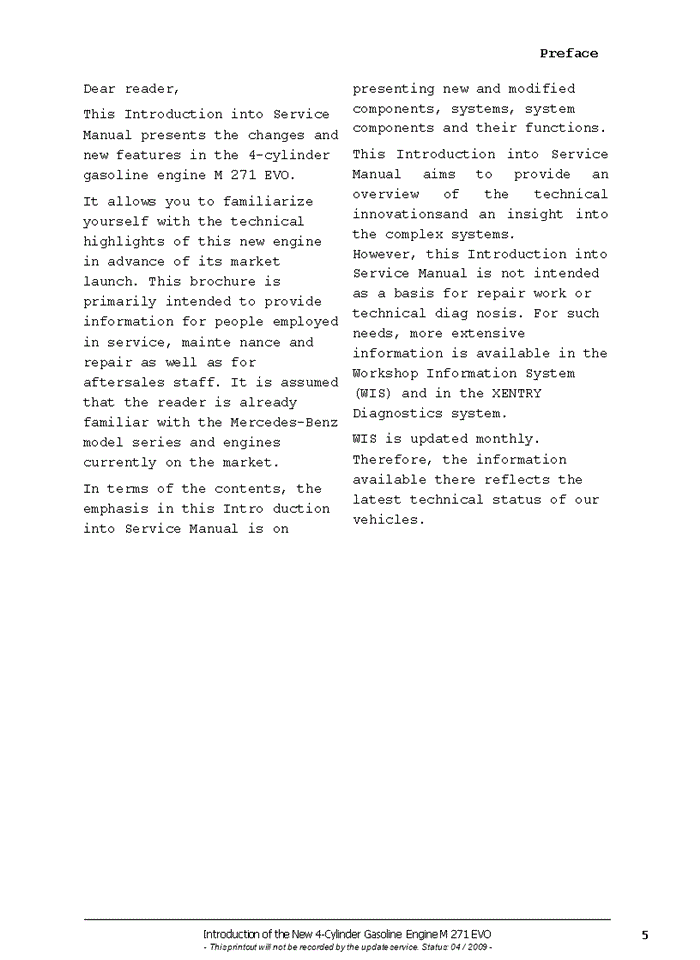 image for page New 4-Cylinder Gasoline Engine M 271 EVO