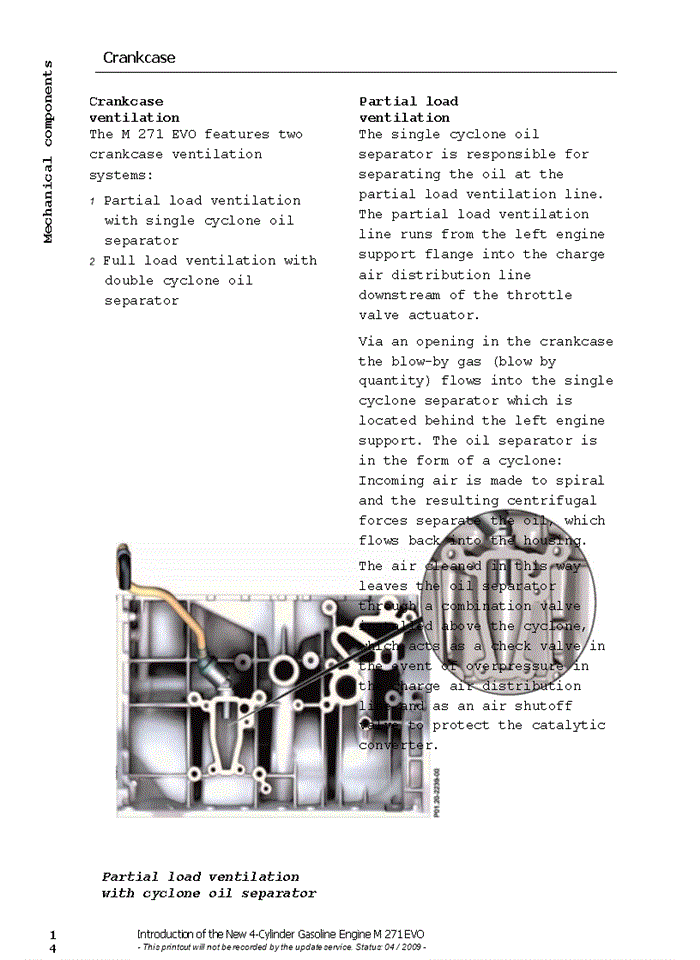 image for page New 4-Cylinder Gasoline Engine M 271 EVO
