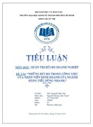 Những rủi ro trong công việc của nhân viên kinh doanh của ngành hàng tiêu dùng nhanh