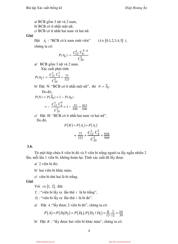 image for page Bài tập xác suất thống kê