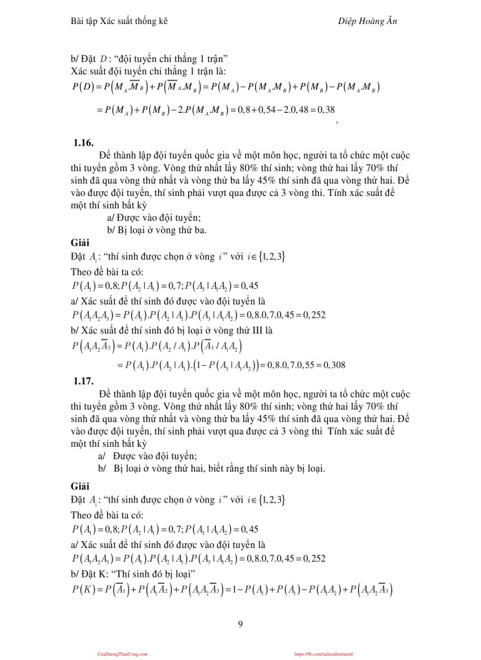 image for page Bài tập xác suất thống kê