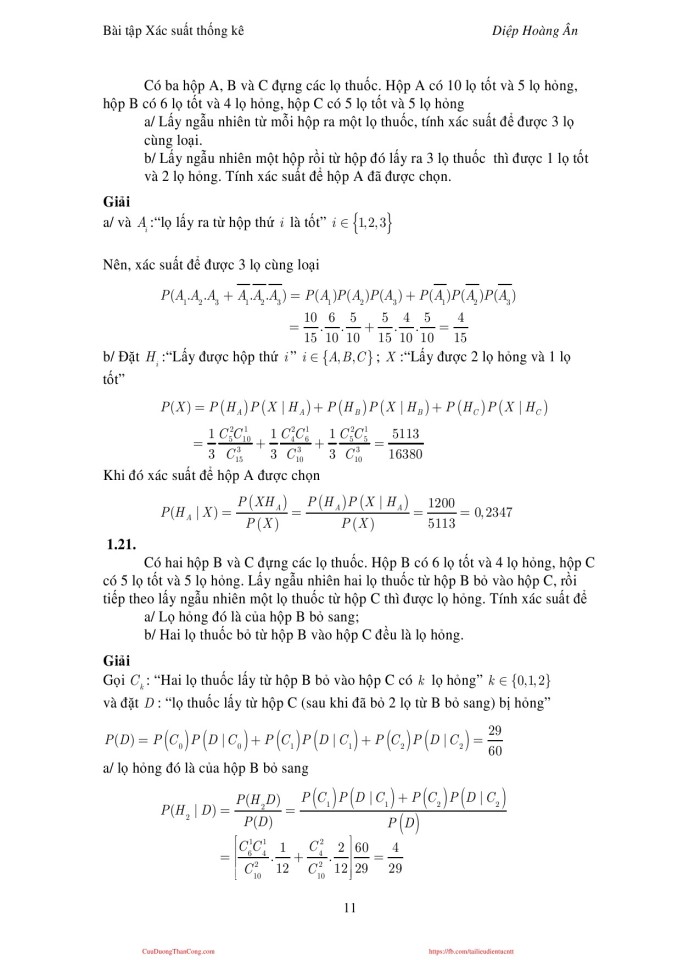 image for page Bài tập xác suất thống kê