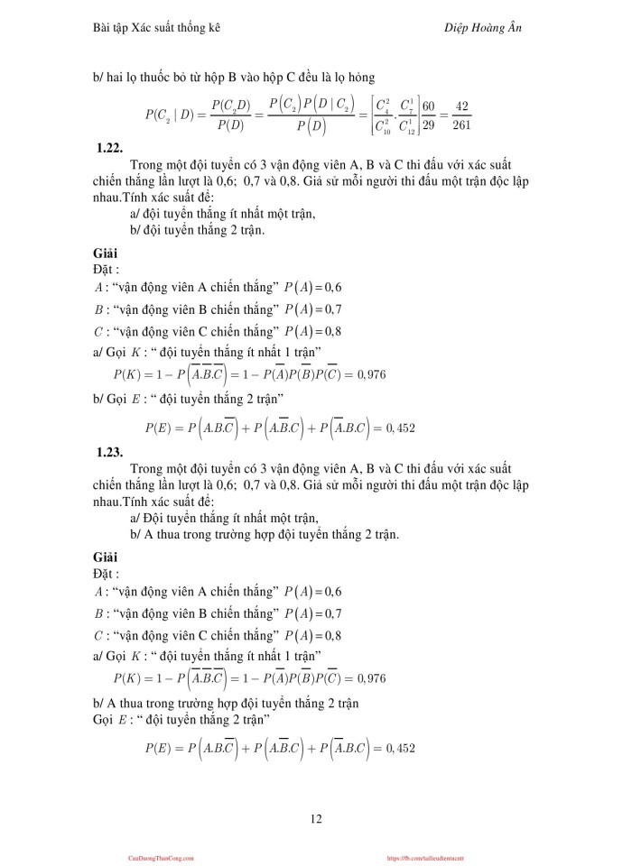 image for page Bài tập xác suất thống kê