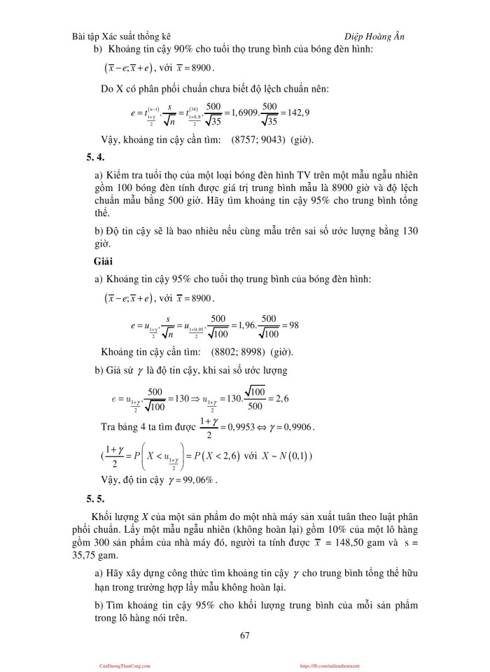 image for page Bài tập xác suất thống kê