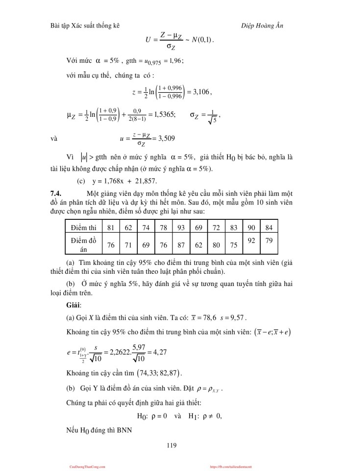 image for page Bài tập xác suất thống kê