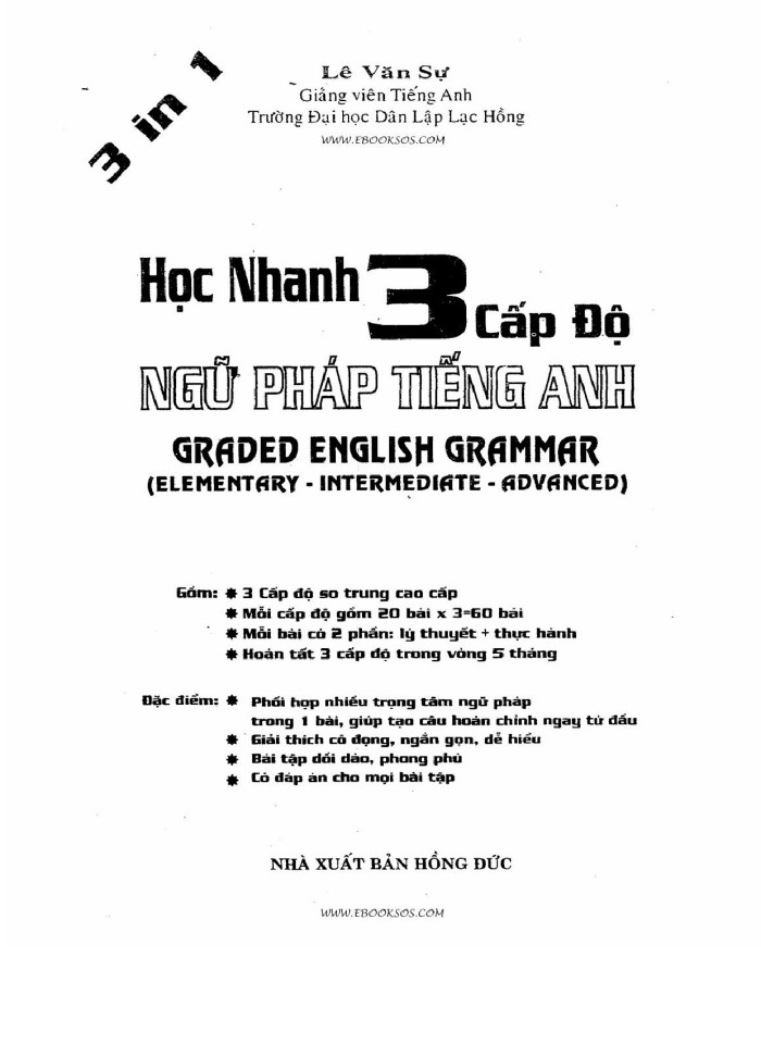 Học nhanh 3 cấp độ ngữ pháp tiếng anh