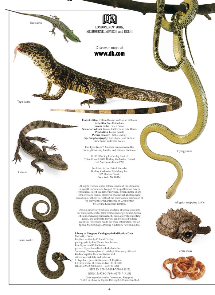 image for page Sách về loài bò sát