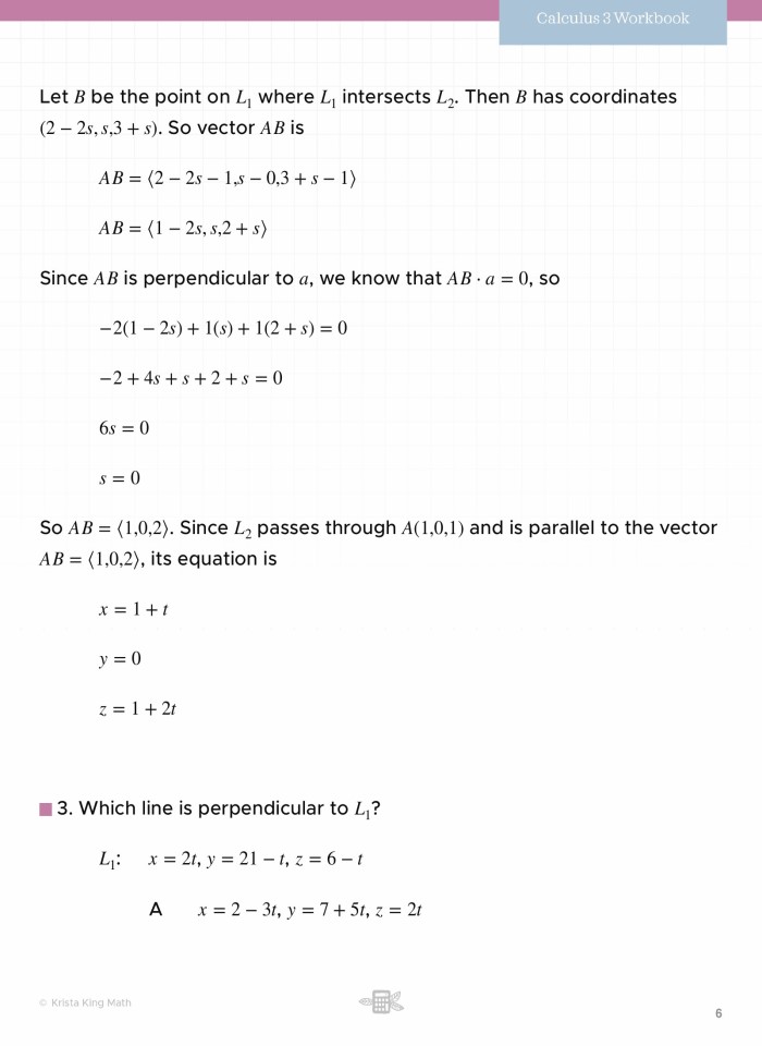 image for page Vector, parametric, and symmetric equations of a line