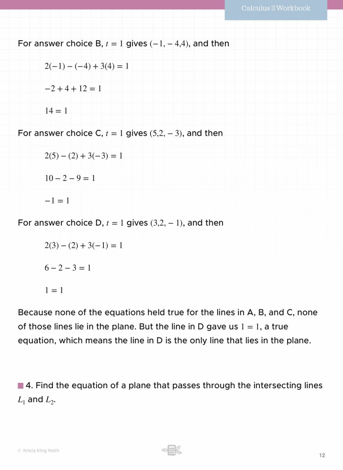 image for page Vector, parametric, and symmetric equations of a line