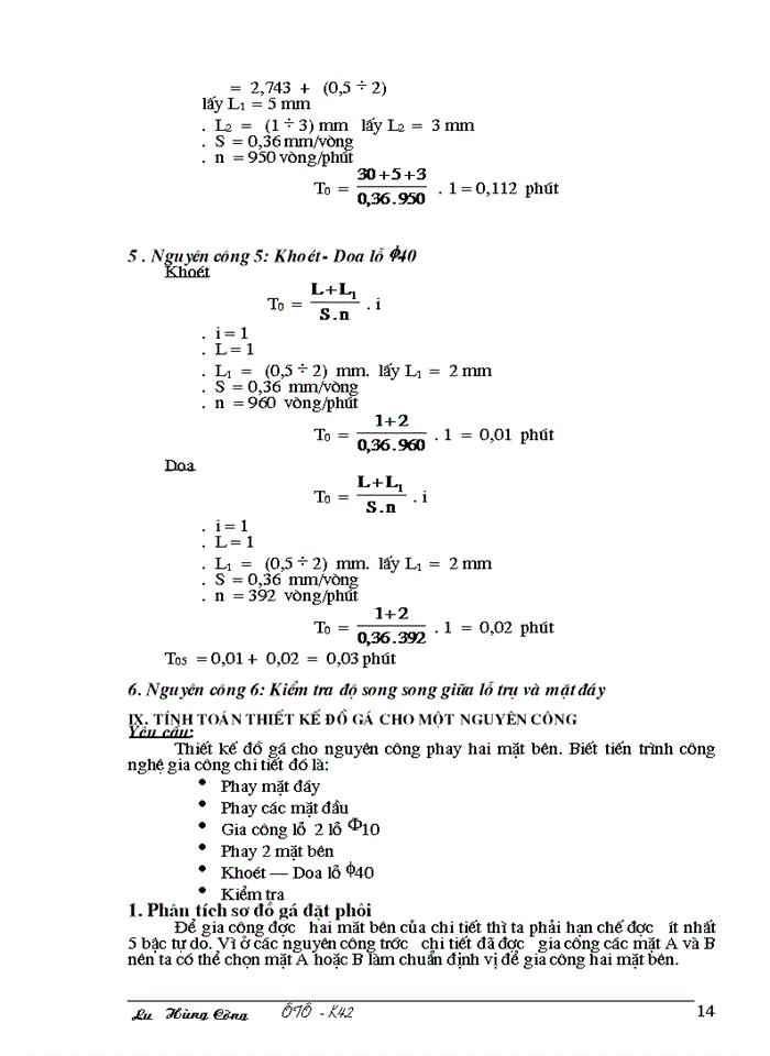 image for page Tính lượng dư cho nguyên công 3: Khoan – Khoét – Doa và tra lượng dư