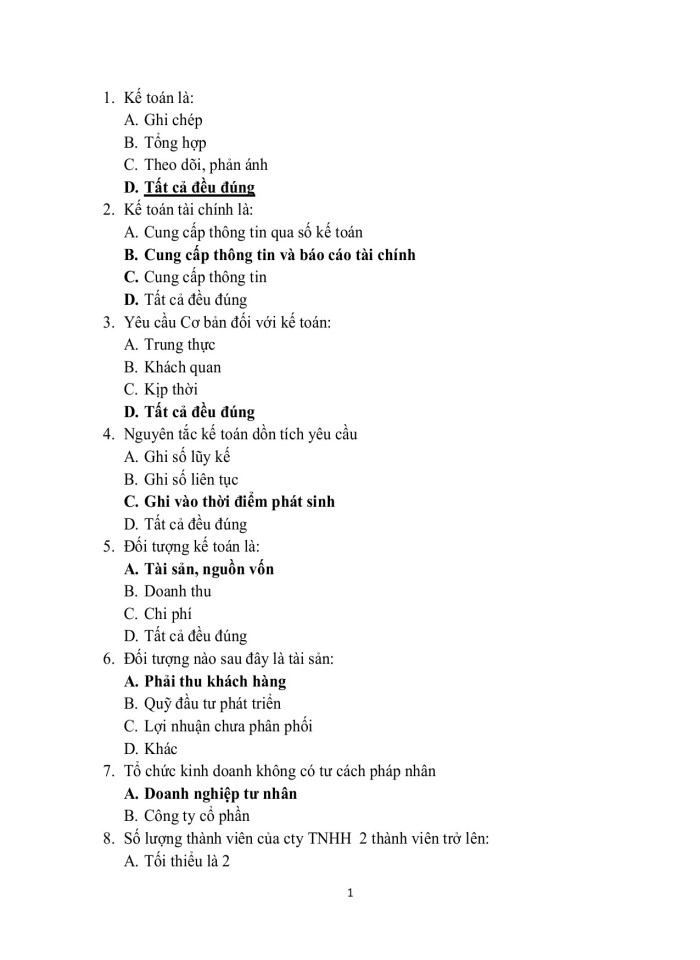 image for page Trắc ngiệm nguyên lý kế toán