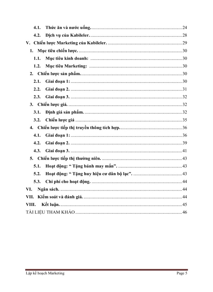 image for page Lập kế hoạch Marketing Kabileler Coffee