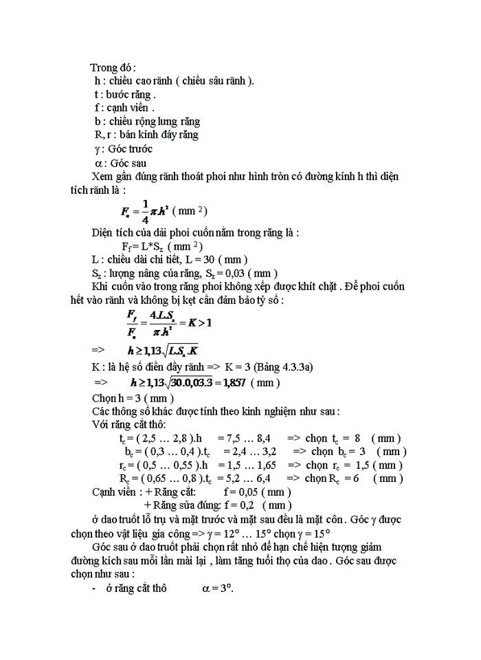 image for page Thiết kế dao tiện định hình với số liệu vật liệu gia công : thép 45