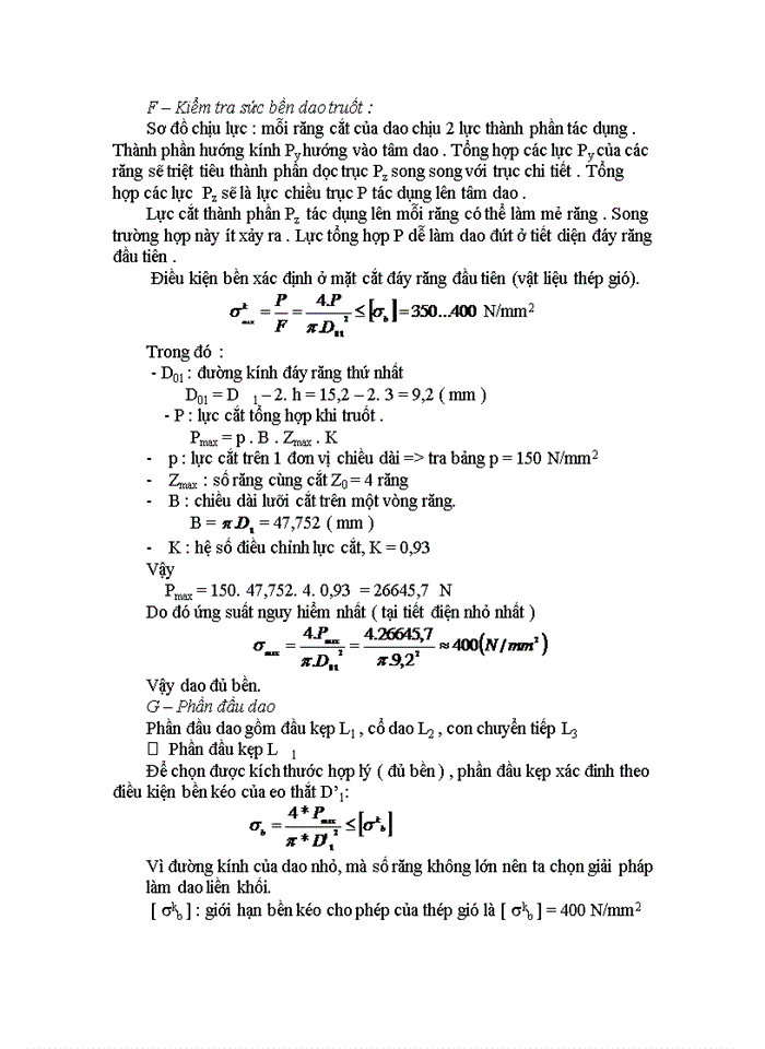 image for page Thiết kế dao tiện định hình với số liệu vật liệu gia công : thép 45