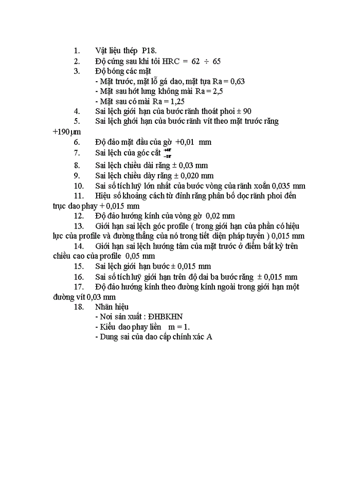 image for page Thiết kế dao tiện định hình với số liệu vật liệu gia công : thép 45