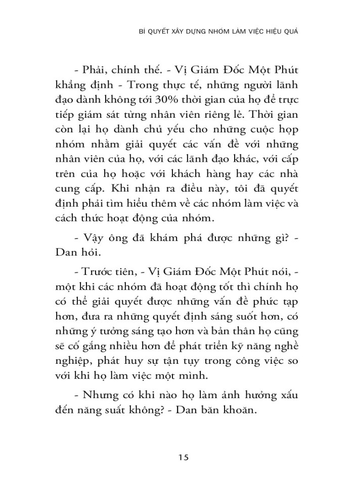 image for page Vị giám đốc một phút và bí quyết xây dựng nhóm làm việc hiệu quả