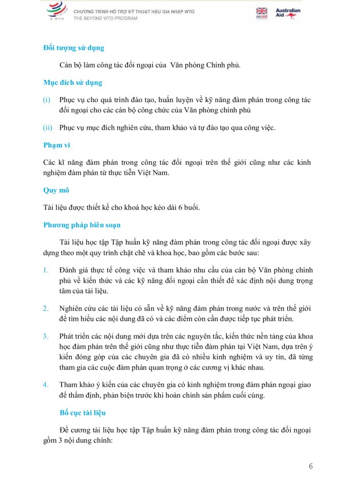 image for page Tài liệu tập huấn kỹ năng đàm phán