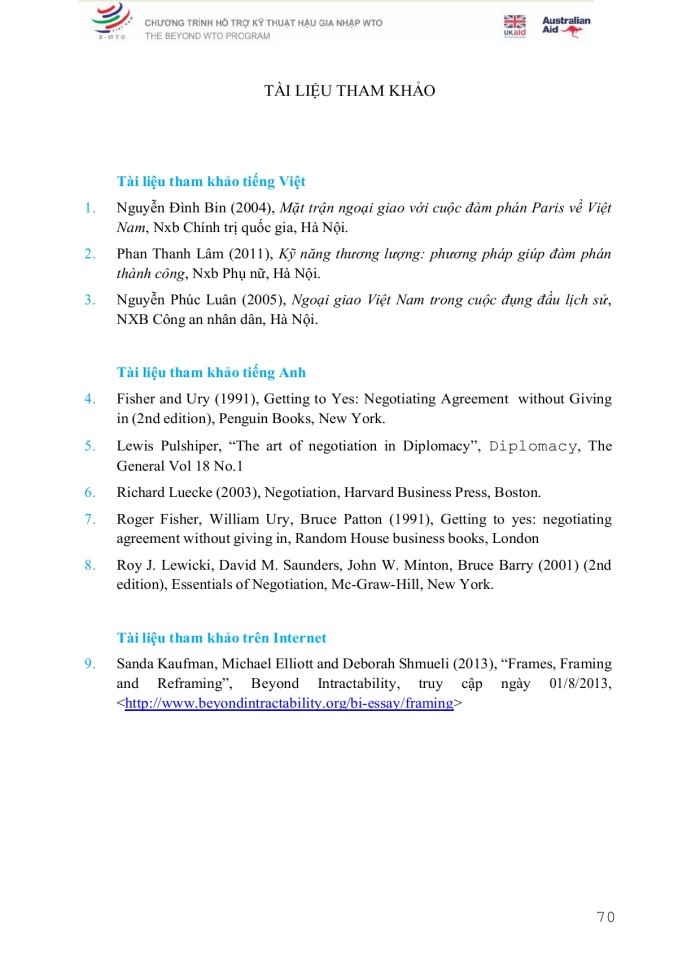 image for page Tài liệu tập huấn kỹ năng đàm phán