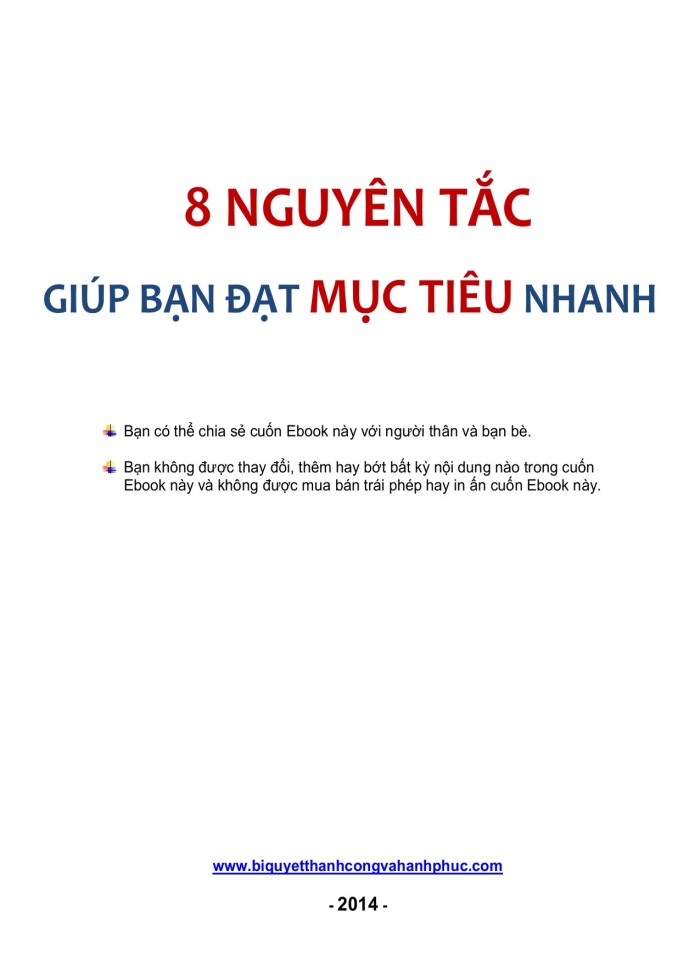 8 nguyên tắc giúp bạn đạt mục tiêu nhanh