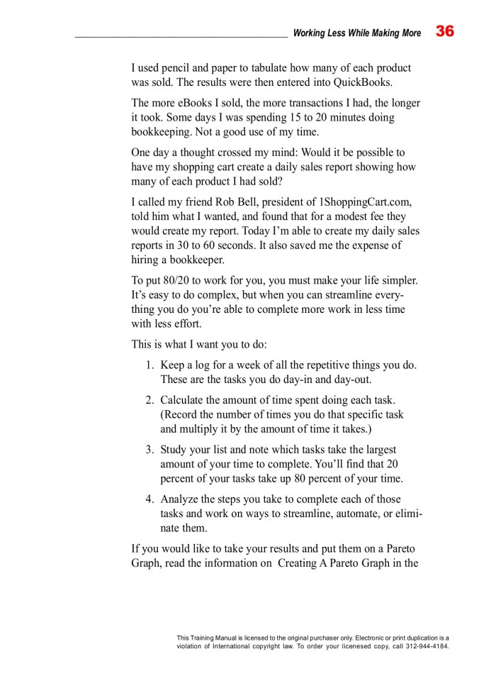 image for page Making more while working less