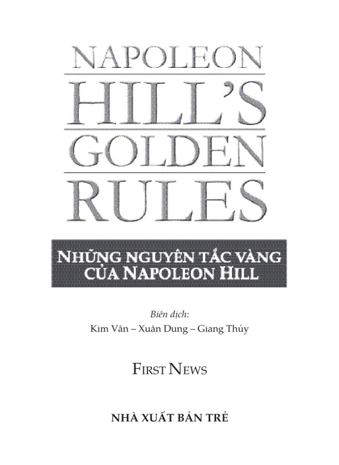 image for page Những nguyên tắc vàng của Napoleon Hill