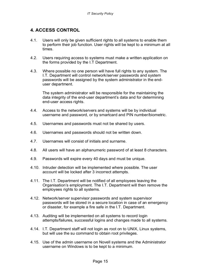image for page I.T. SECURITY POLICY